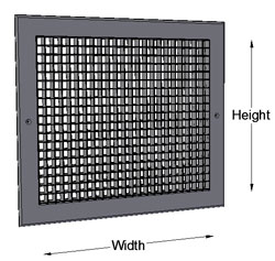 Egg crate louver