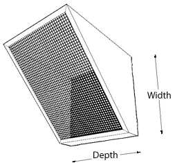 Angled Meshed Outlet 600mm Width